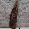 Double leather rifle case in terra brown with dual zippers and ammo pockets – Highland Hide Series