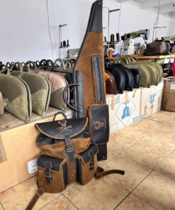 Tuscan brown leather rifle case and backpack set – Cedar Ridge Collection