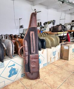 leather rifle case deep brown cedar ridge