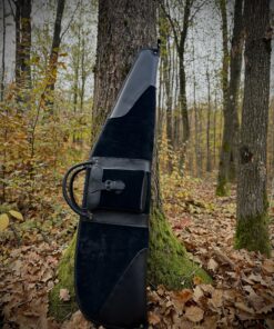 charcoal black leather rifle case whitetail woods